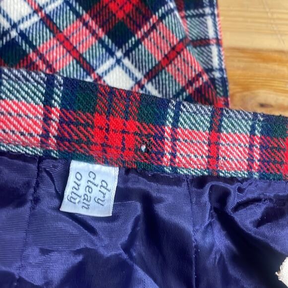 Vintage 70's Pendleton Tartan Red 100% Wool Maxi Skirt Women's 16 - Picture 9 of 14